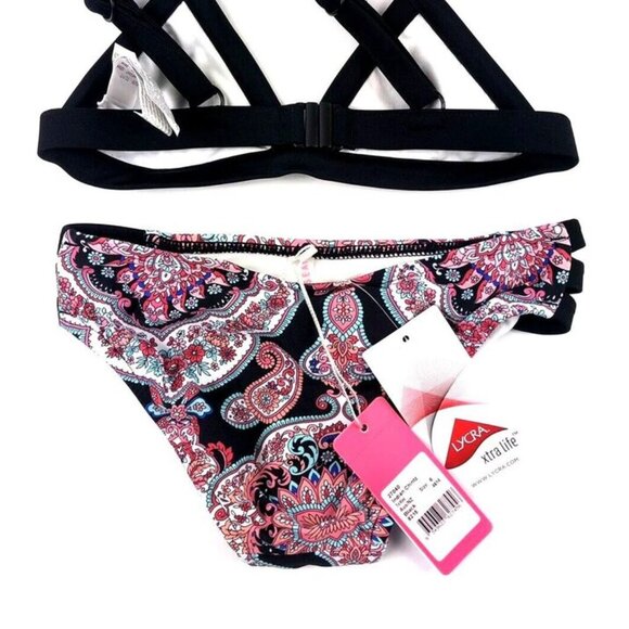 Seafolly Girl’s Triangle Bikini Top and Swimsuit Bottom, Set, Size 6 - Picture 4 of 5